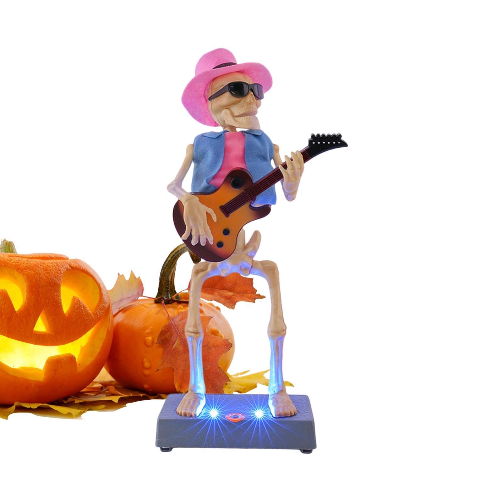 Juguete Esqueleto Bailarín Figura Eléctrica Iluminada De Halloween