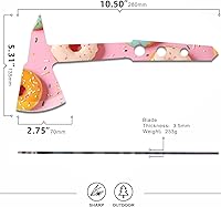 Vista 2 de REAT Ejes y cuchillos de lanzamiento con vaina de nailon, 10.5" de espiga completa, diseño para juego de lanzamiento en el patio trasero, recreación