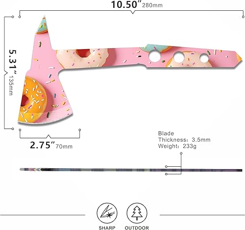 Miniatura 2 de REAT Ejes y cuchillos de lanzamiento con vaina de nailon, 10.5" de espiga completa, diseño para juego de lanzamiento en el patio trasero, recreación