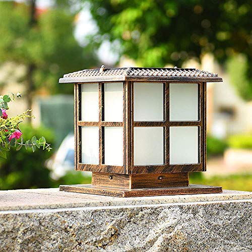 Porte colonne lampe solaire extérieure étanche pour pilier de jardin de communauté