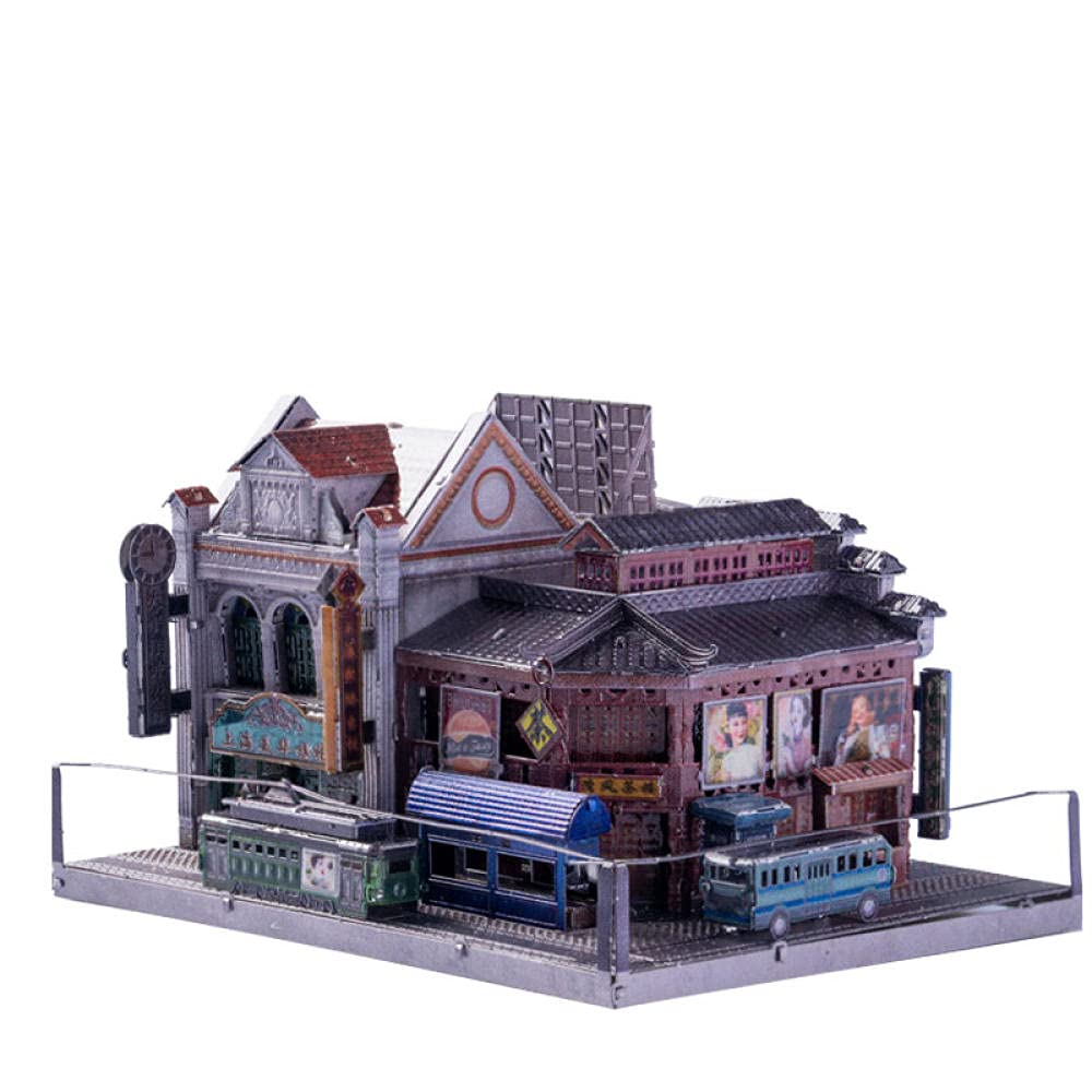 Model Puzzli 3D Modele Mechaniczne Do Zbudowania Models To Build Model Sztuki Szanghaj Plaża Paramount Department Store Phoenix Srebrny Budynek 3D Handmade Trójwymiarowy Puzzle Metal Metoda Model-Bree