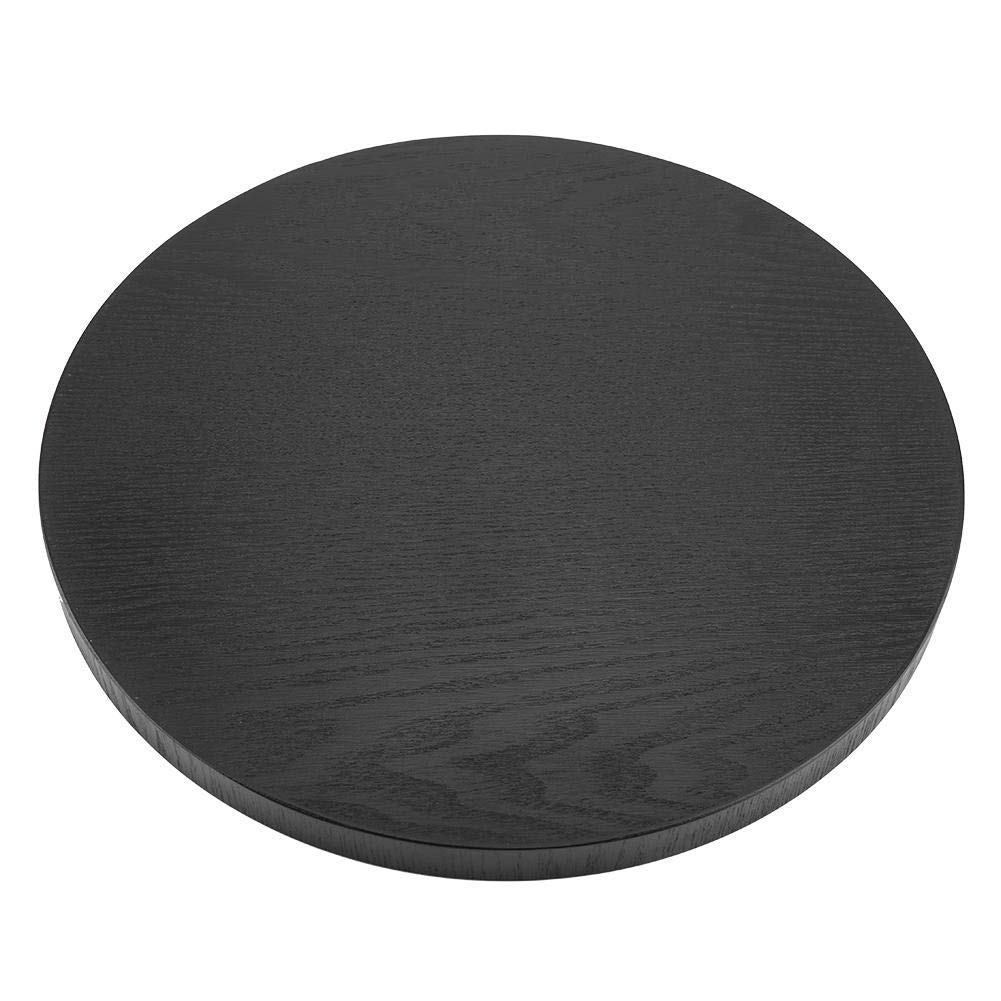 Plateau Rond en Bois Noir 37,5 cm