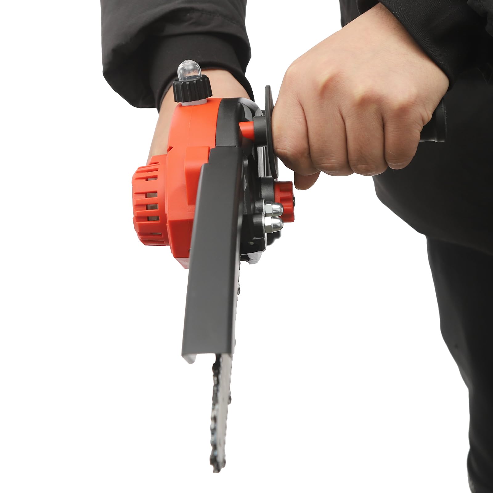 Mini tronçonneuse sans fil 800 W 12 V - Mini tronçonneuse avec poignée et batterie - Convient pour le jardinage, la coupe du bois et la coupe des arbres