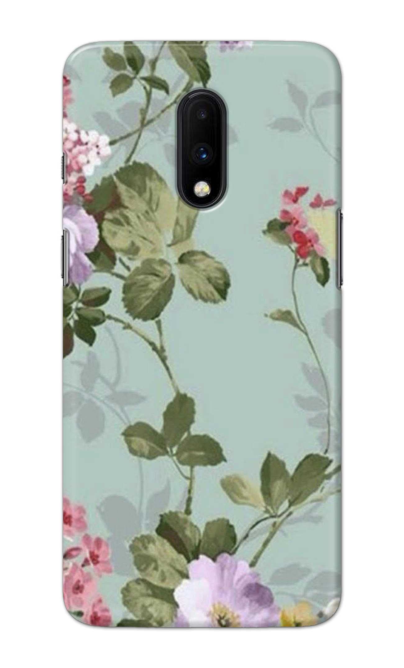 PRINTFIDAA® Printed Hard Back Cover Case for OnePlus 6T | OnePlus 7 Back Cover (Floral Painting) -2808