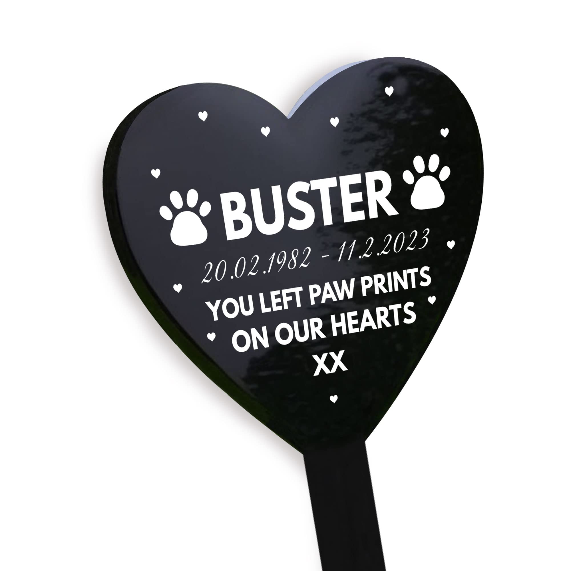RED OCEAN Personalised Pet Plaque Grave Stake Dog Puppy Handmade Keepsake Memorial Plaque Memorial Gift Family