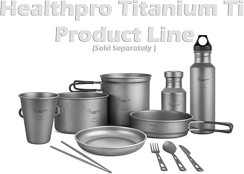 Miniatura 7 de HealthPro Titanium (TI) Palillos profesionales superfuertes y ligeros con bolsa de almacenamiento (2)