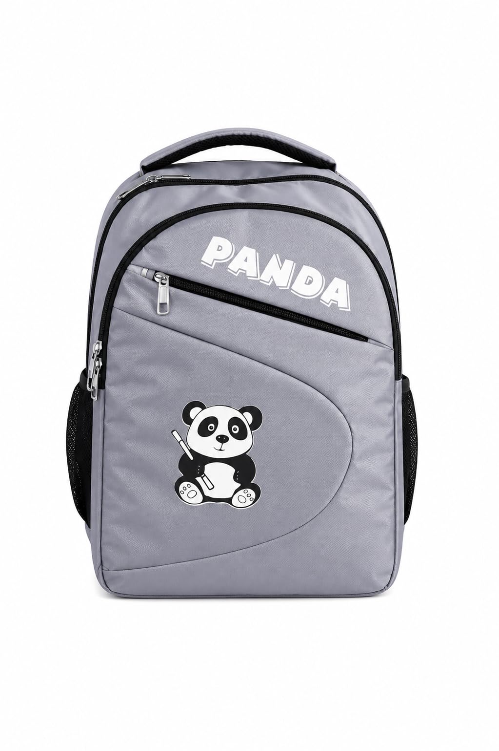 Kids Backpack, Grey, Cute Panda Print, School Bag with Multiple Compartments-image-37