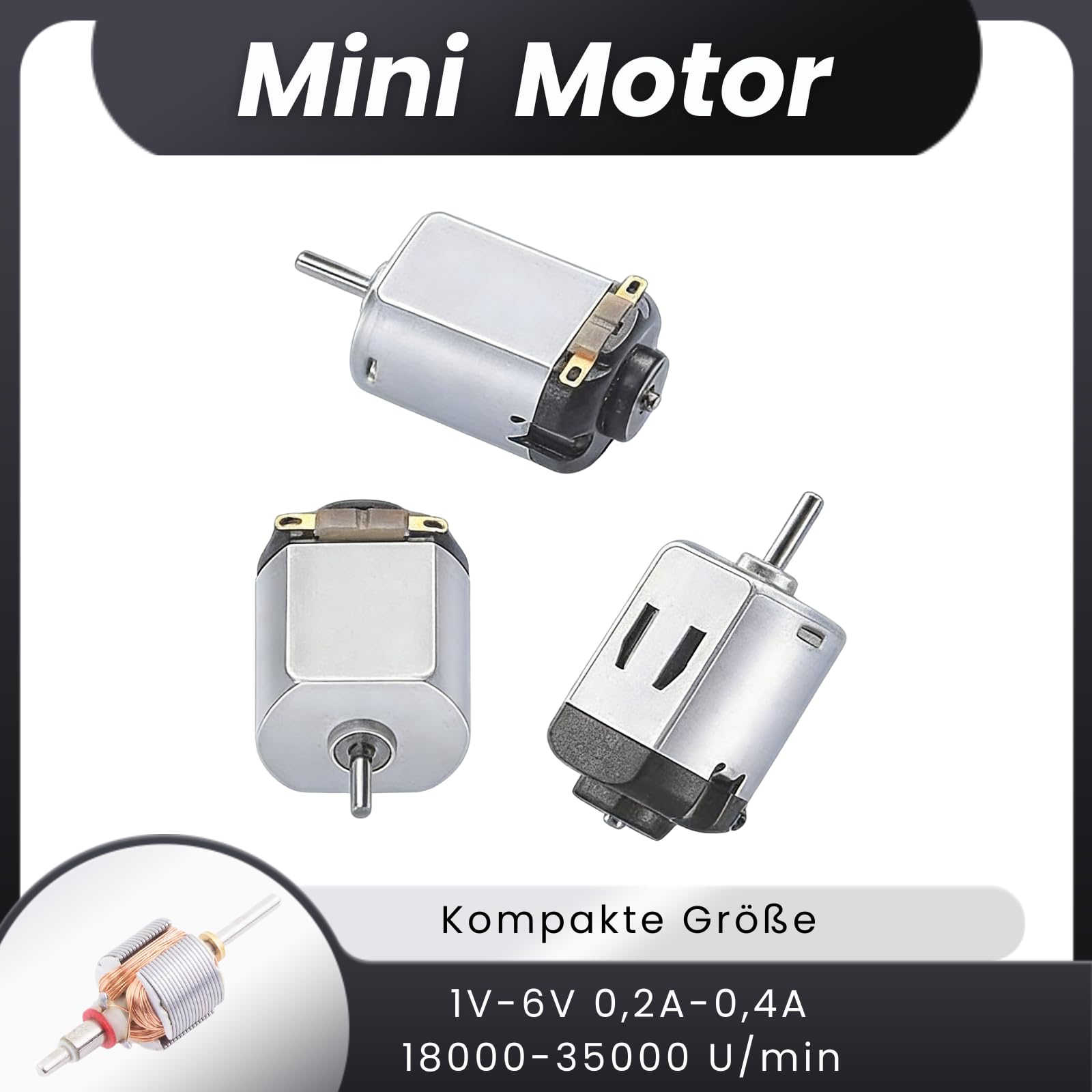 10x Mini Silnik DC 1.5V-6V Micro130 Silnik elektryczny 23000RPM Silny silnik magnetyczny do zabawek samochodowych Robot DIY Wentylator Projekt naukowy STEM