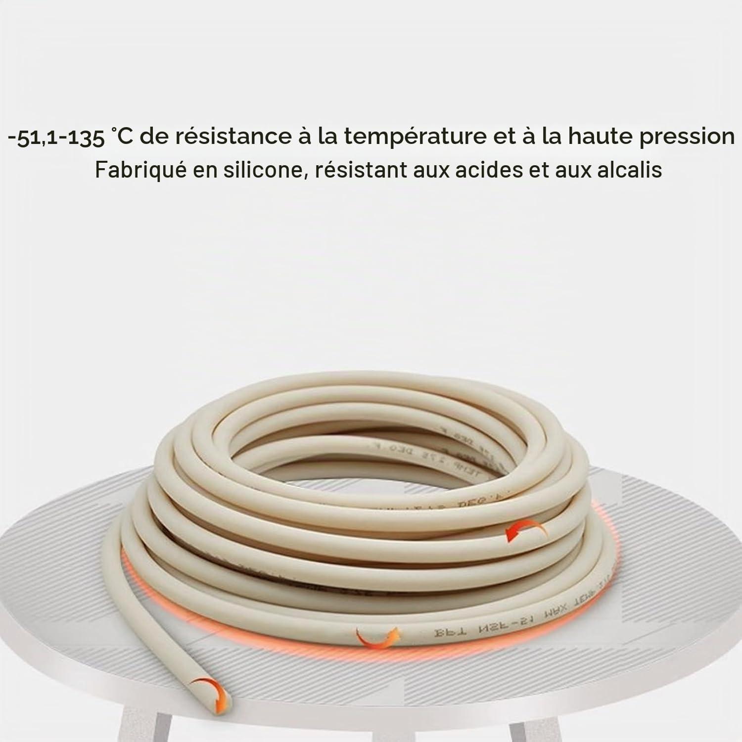 Tuyau de Tube BPT de Pompe Péristaltique de 1 M, Tube de Pompe Péristaltique en Caoutchouc 6,4 Mm ID X 9,6 Mm OD pour Cosmétiques Biologiques