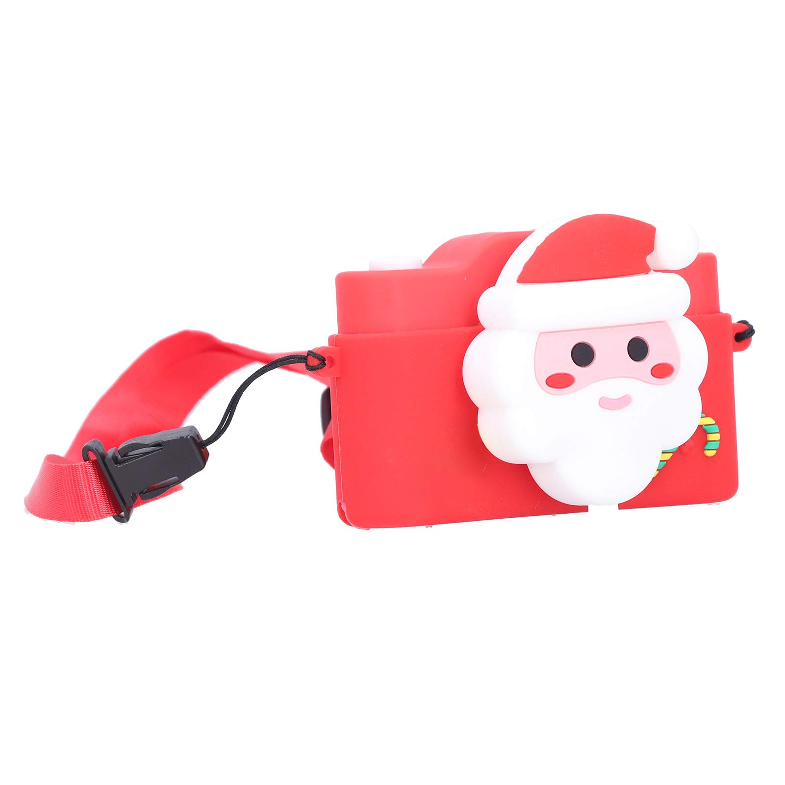 Kids Camera, Fear Front Camera Design Camera, Santa Claus Pattern Camera for 3 4 5 6 7 8 Year Old Children(red)