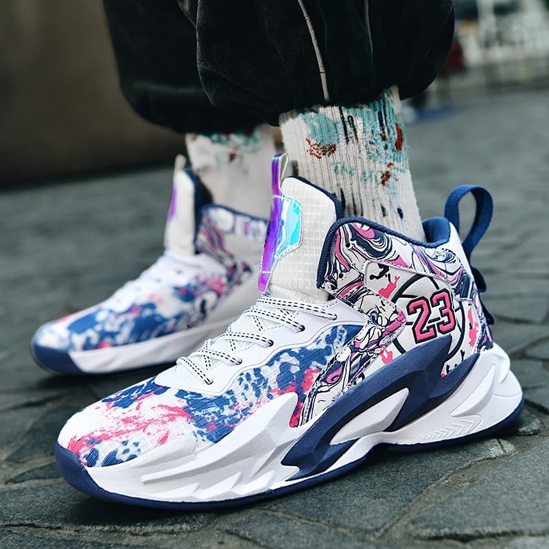 Image of Men's Basketball Shoes Fashion Printed Sneakers