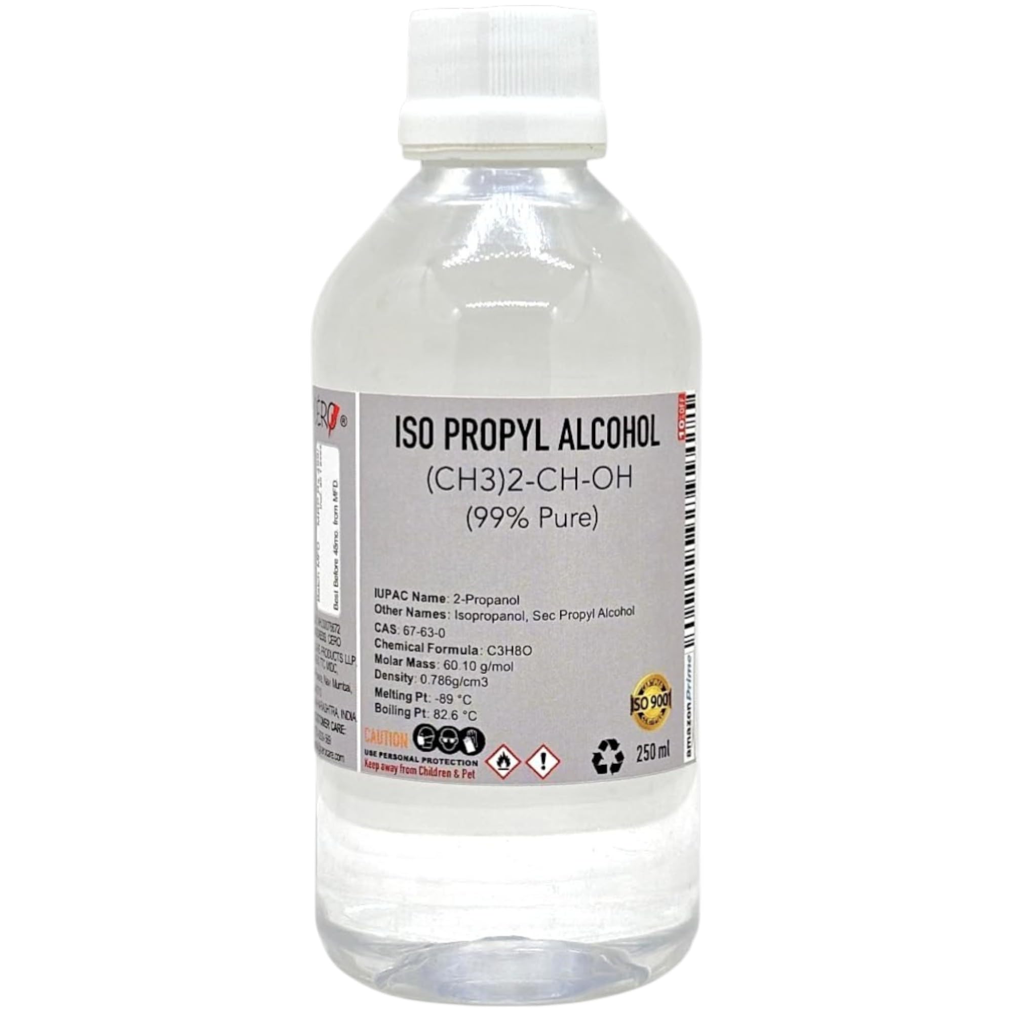 CERO ® IPA Isopropyl Alcohol for Cleaning, All Electronics, Clean Your Makeup Tools, Clean CPU, GPU and Screen, Repair Cosmetics 50% Pure [(CH3)2-CH-OH] CAS: 67-63-0 (250ml)-image-47