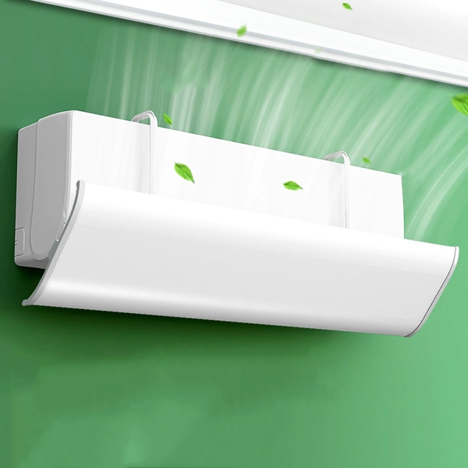 YGER JZGB AC Deflector, Air Conditioner Deflector with Waterproof Cotton, ABS Material, Freely Adjustable Angle, for Wall Mounted Air Conditioner(120x20cm/47x8in)