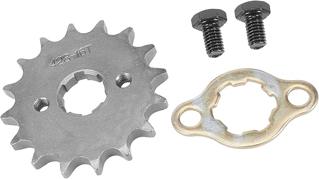 428 Chain 16T 20mm Motorcycle Front Engine Sprocket Titanium Tone for ATV UTV 110cc 125cc 140cc 150cc 160cc Engine Auto Replacement Parts