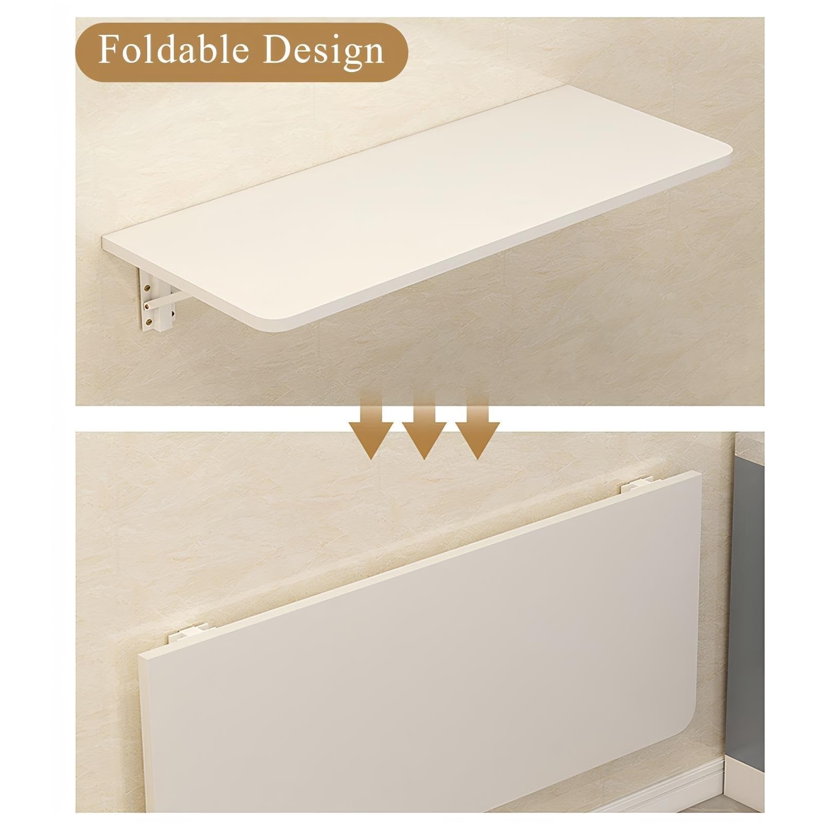 Składany montowany na ścianie stół jadalny kompaktowy stół kuchenny do małych przestrzeni oszczędzający miejsce konstrukcja łatwy w instalacji 120 x 40 cm idealny do mieszkań i małych domów