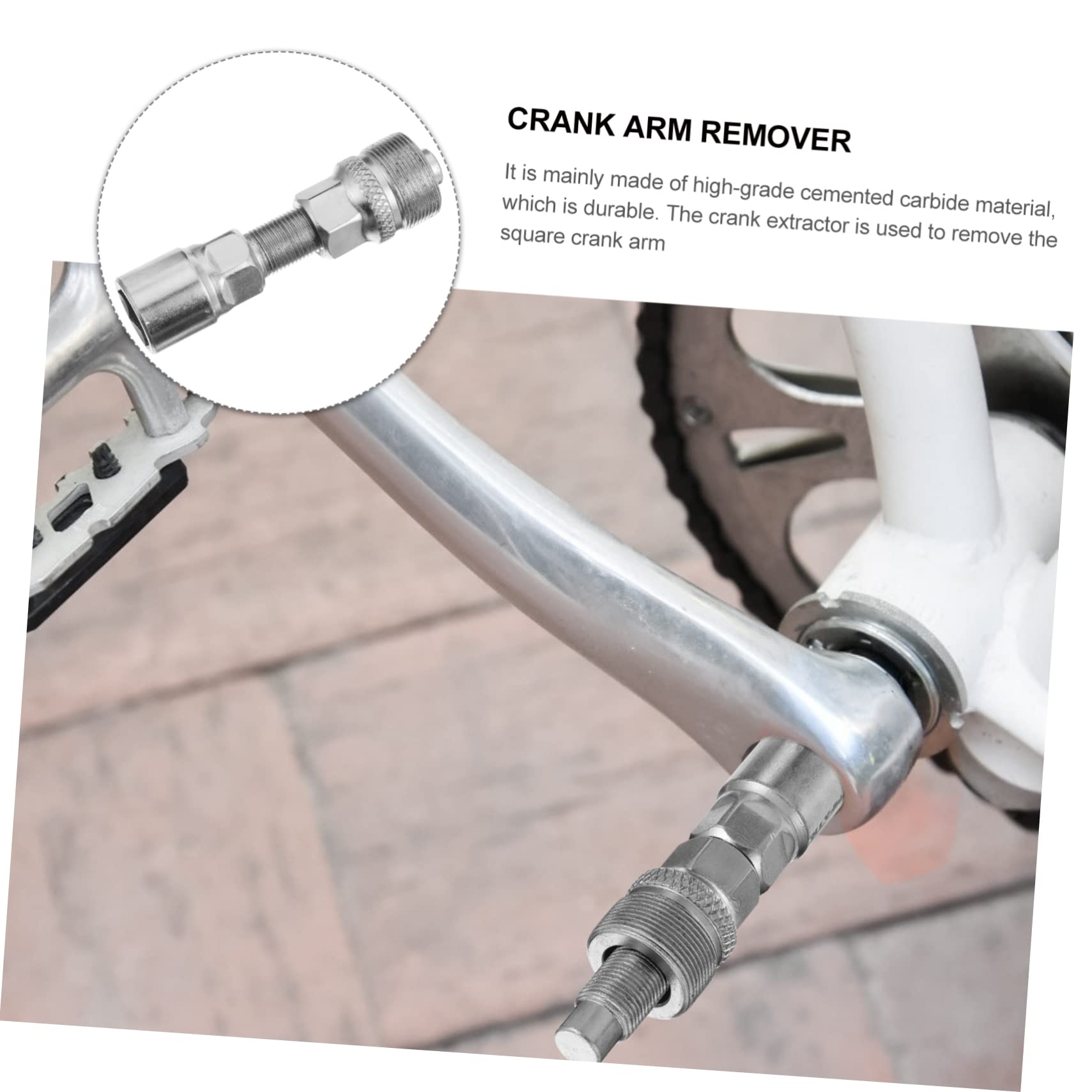 HANABASS Extractor de Bielas de Bicicleta de Herramienta con Cabeza Desmontable para Reparación de Cigueñales Compatible con Bielas de Cuadrante y Estriado
