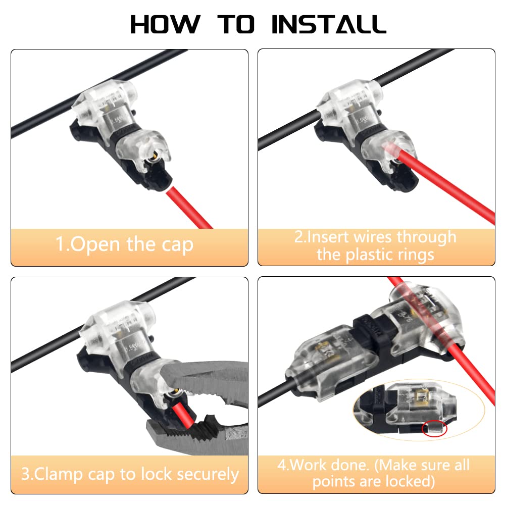 VBESTLIFE Connecteurs De Fils à Souder 200 Pièces Connecteurs De Fil De Joint De Soudure Câble