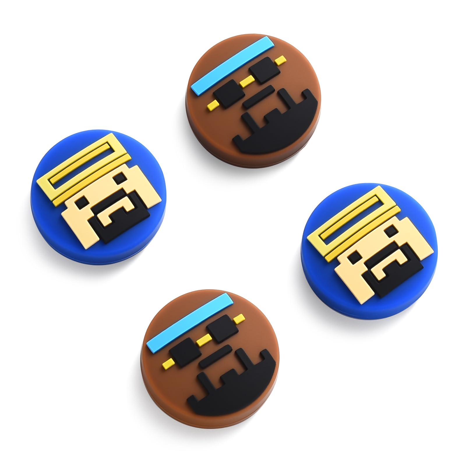 Funlab x Dave the Diver Jointly-Designed Switch 2 Silicone Thumb Grips Caps, Button Covers, Joysticks Anti-Slip Cap Analog Stick Cover, Comfortable Grip Button Caps for Switch 1 Pro Controller (4PCS)