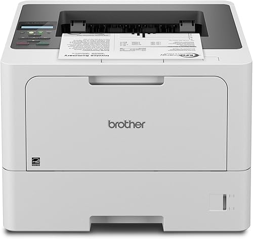 Impresora láser monocromo Brother HL-L5210DN para negocios con impresión dúplex, manejo versátil de papel, impresión móvil y red Gigabit Ethernet,