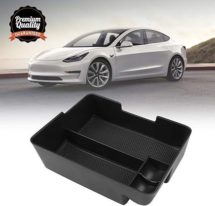 Organizador de Consola Modelo 3, Car Organizador de la Bandeja con el sostenedor del Sunglass y el sostenedor del tel?fono para Modelo 3 veh?culos (Organizador de Consola)