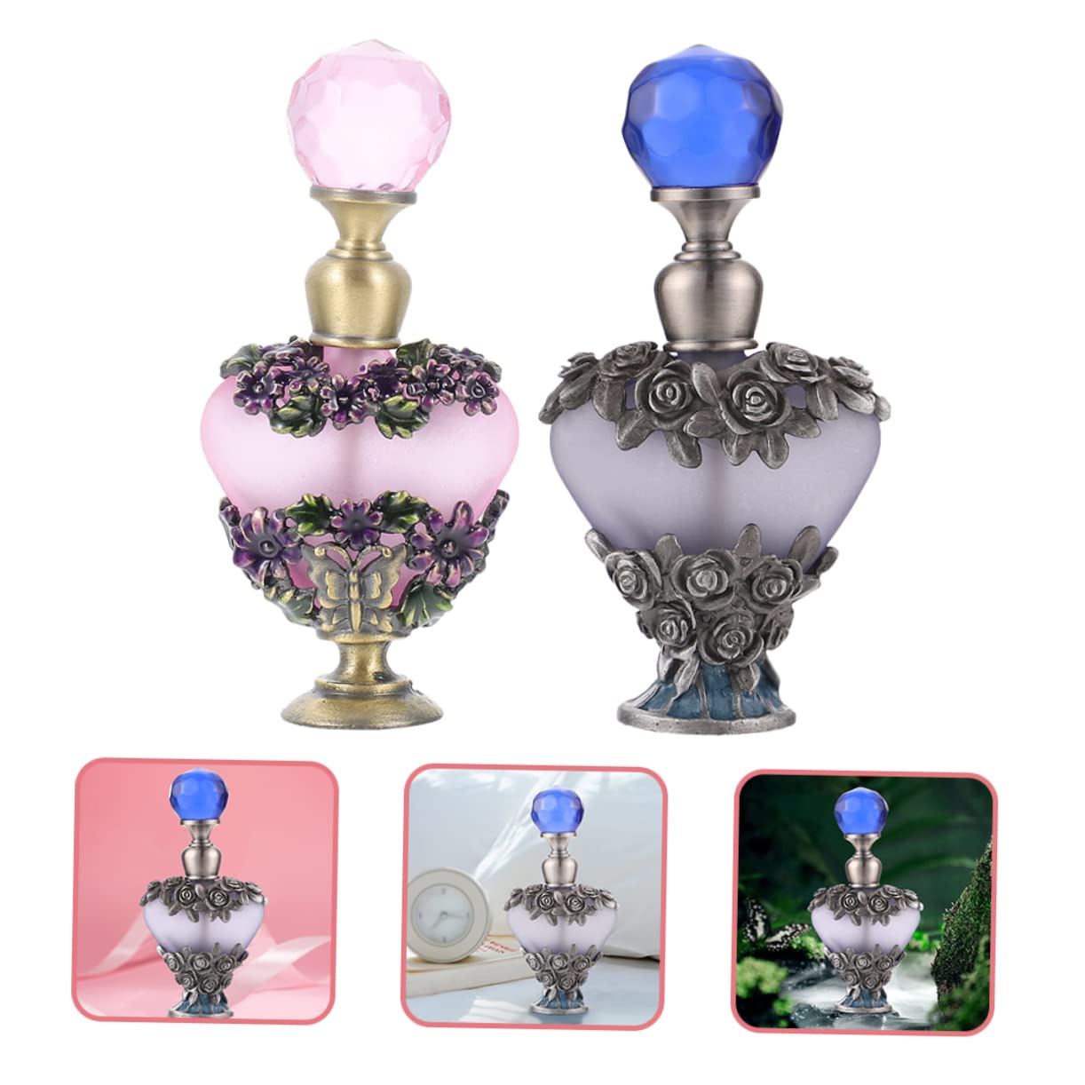 Amazon.co.jp: HAKIDZEL 2個香水装瓶 製 エレガントなデザイン 香りを