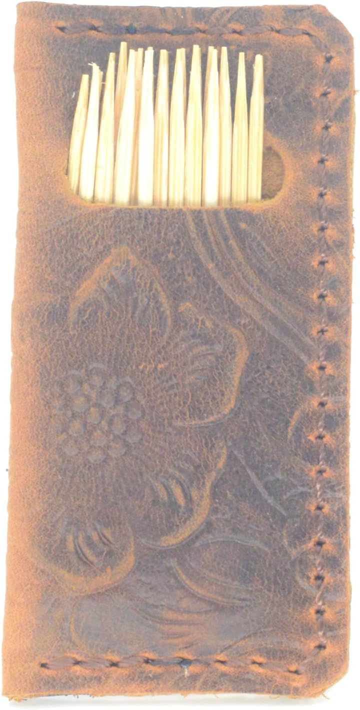 JJNUSA Leather Tooth Pick Case, Leather Toothpick Holder Restaurant & Cafe Supplies, Household & Canteen Accessories