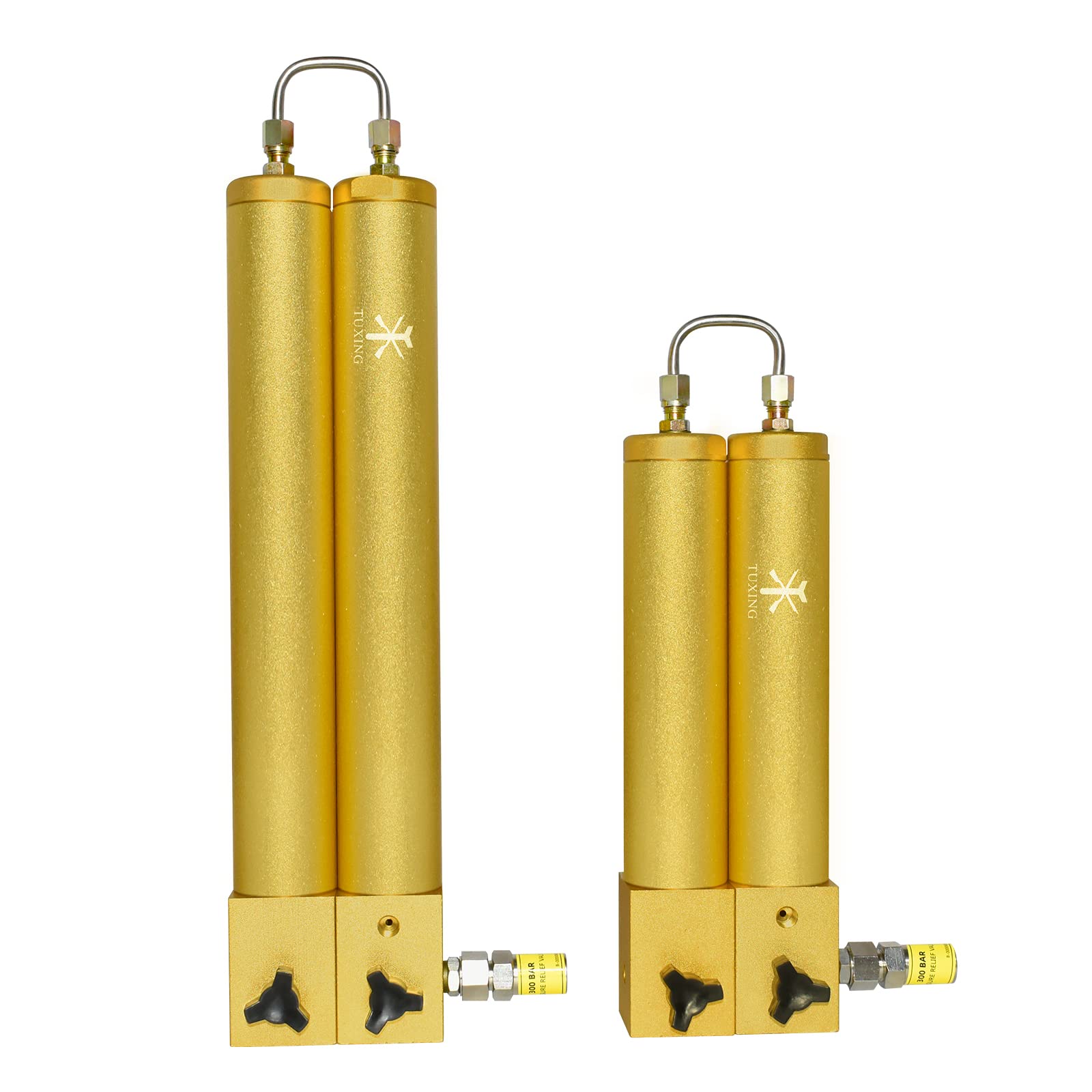 TUXING 4500Psi Pcp kompresor oleju separator wody, z zaworem przeciwwybuchowym, dwustopniowy filtr powietrza do wysokociśnieniowej sprężarki powietrza do nurkowania 408mm * 100mm