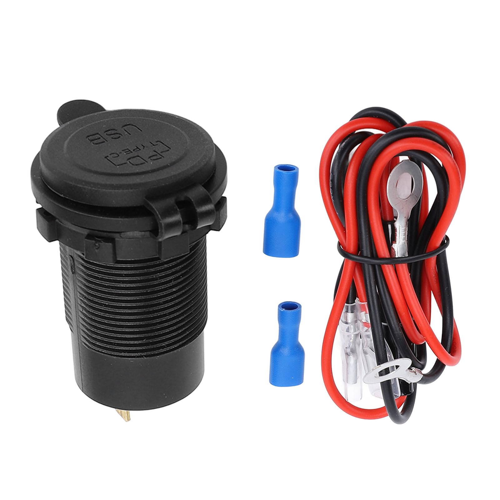 Car USB Outlet, PD3.0 and QC3.0 Laptop Car Charger Socket with Power Switch and Voltmeter Fast Charging Car Boat Marine Truck