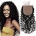 Sent Hair 4x4 Silk Base Lace Closure with Baby Hair Free Part Curly Wave Human Hair Closure Bleached Knots Brazilian Virgin Hair Natural Color 16 inch