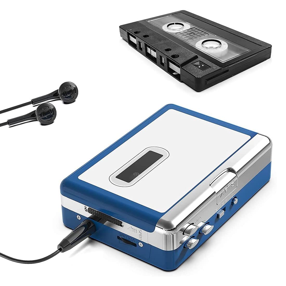 Lecteur de cassette Bluetooth portable pour transmettre de la musique rétro à un casque ou un haut-parleur Bluetooth, pas besoin de connecter un écouteur filaire