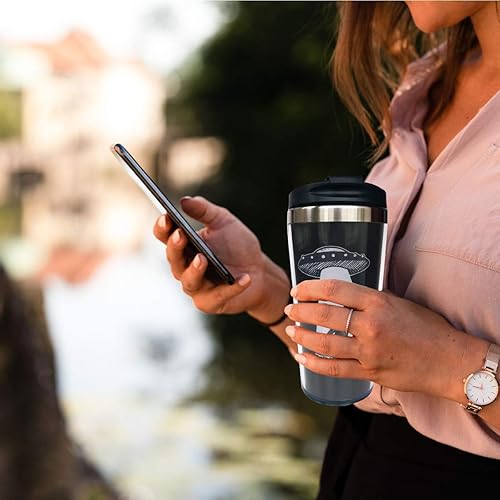 Miniatura 5 de Hasdon-Hill UFO Bigfoot - Taza de café de viaje para hombres y mujeres, taza de té de acero inoxidable para amigos, regalo de cumpleaños, Navidad,