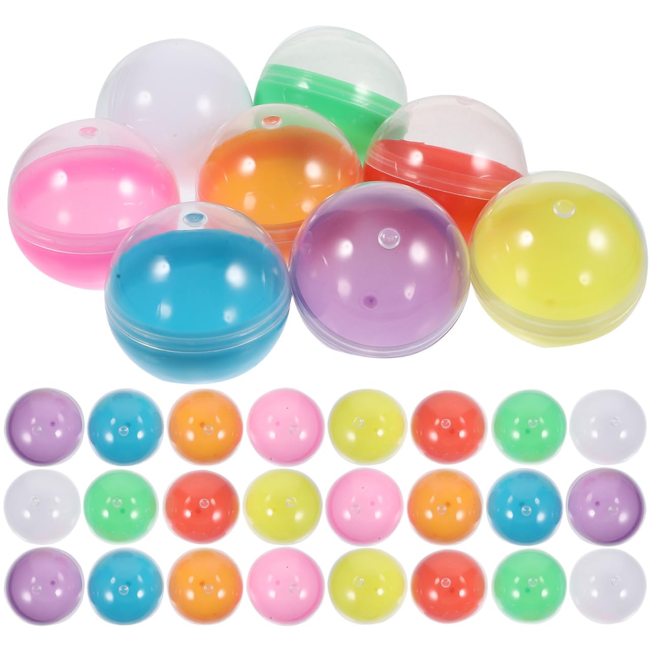 jojofuny 50 Pz Lotteria Palle Per Aprire Colorato Bingo Sfere Di Ricambio 4.5CM Sfere Di Divisibile Vuote Rotondo Palline Lotteria Palle da -pong Gioco