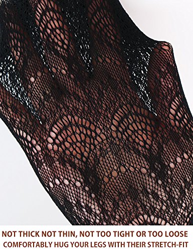 VERO MONTE Womens Colorful Hollow Out Knitted Tights - Patterned Lace Stockings4