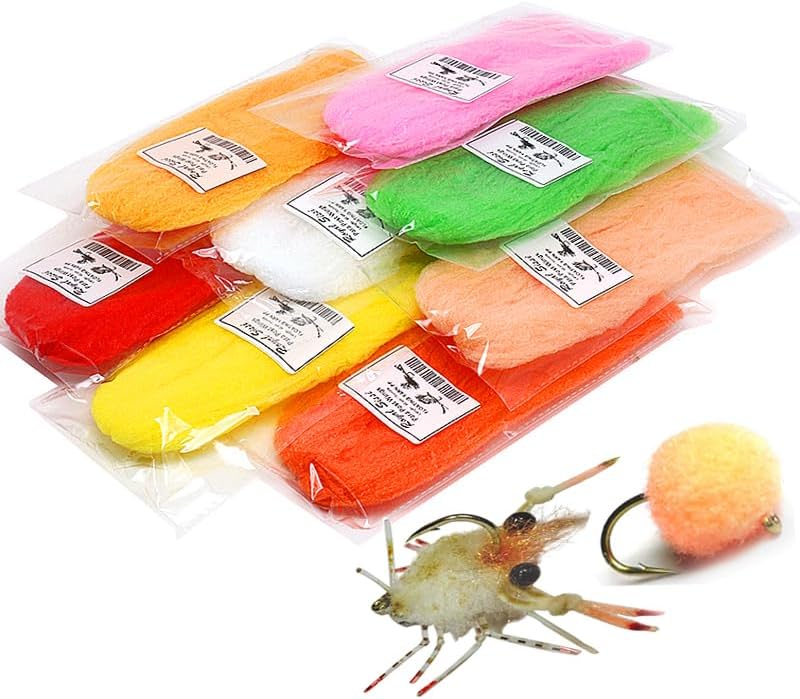 Fly Tying Floating Yarn 8 Colors Polypropylene Fiber for Dry Fly Post Wings