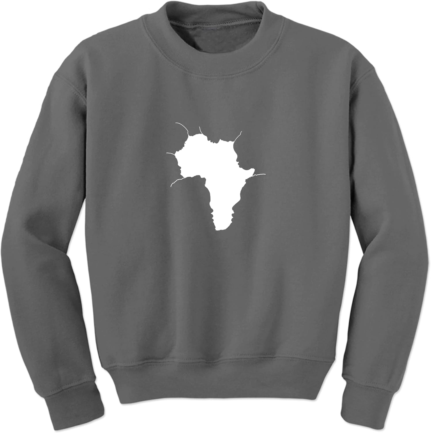 FerociTees Unisex Faces of Africa African American Pride Black History Month Crewneck Mens Womens Sweatshirt Sweater