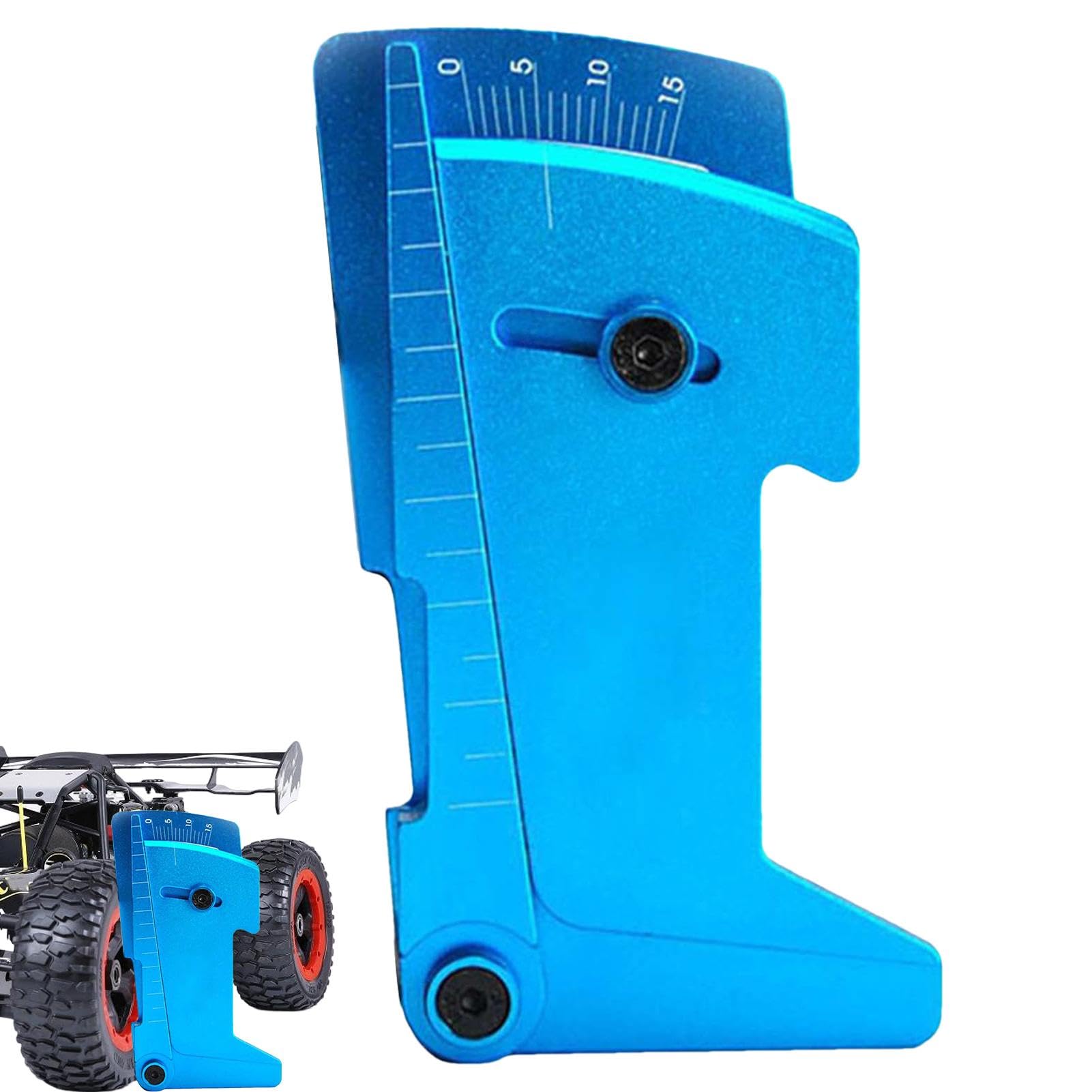 Righello Regolabile Per Auto RC - Misura Altezza E Campanatura Ruote - Lega Di Alluminio - Colore Blu - Foto 5