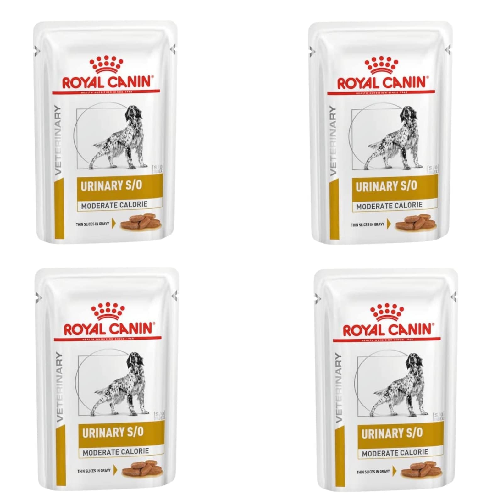 Generisch Royal Canin Urinary S/O Moderate Calorie | Viererpack | 4 x 12 x 100 g | Nassfutter für Hunde | Zur Unterstützung bei Struvitsteinen und zur Verringerung von Struvitsteinrezidiven