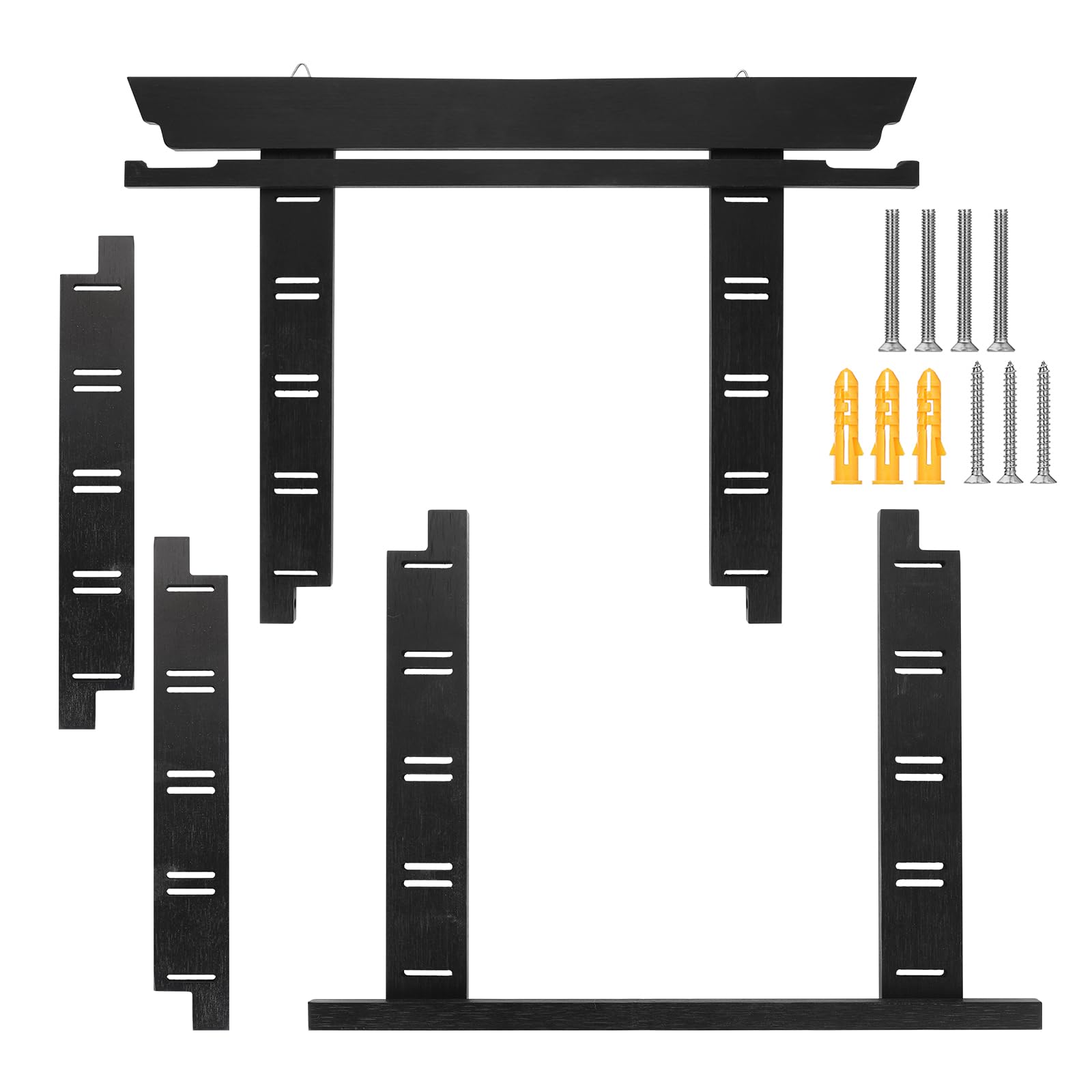 SUMNACON Supporto da cintura per arti marziali per 12 cinture in bambù rimovibile Taekwondo, supporto per cintura a parete per medaile Judo, cintura karatatatra, cintura Ninjitsu come regalo