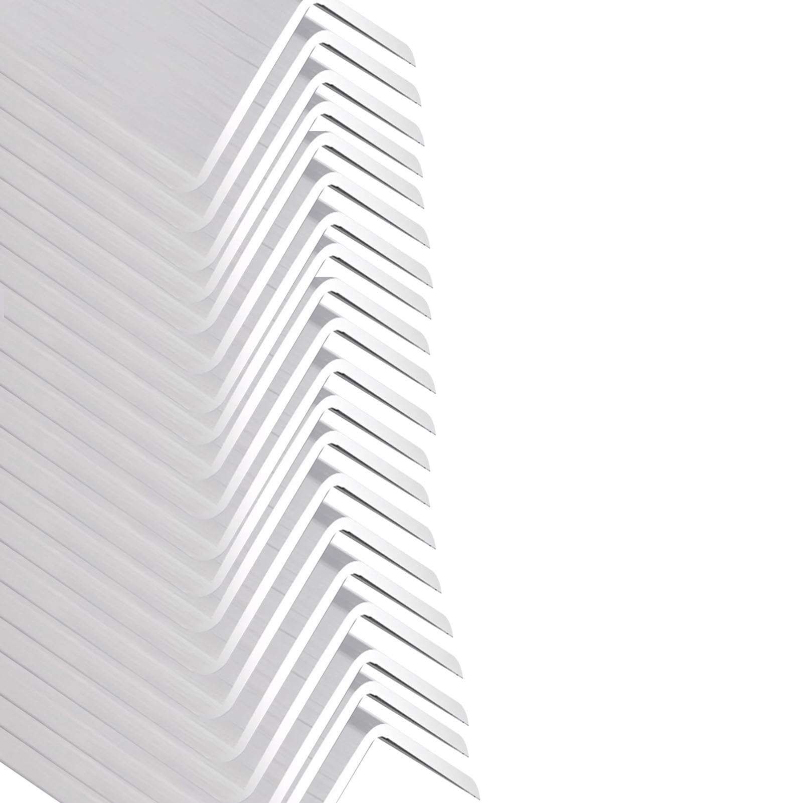 Protectores de esquina de pared de aluminio, 3 cm, extra anchos, protectores de esquina y bordes de jardín de infantes, 20 unidades de longitud de 110 cm