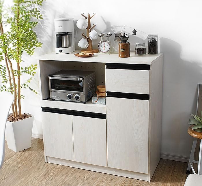 楽天市場】食器棚 ダイニングボード 幅140cm レンジボード - 食器棚 