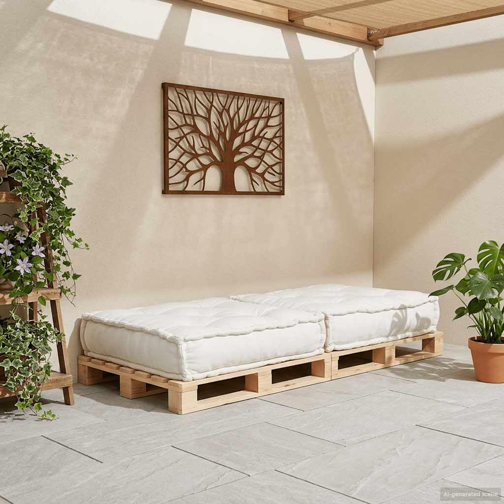 SYDE Sofá Modular de Tela Color Crema 70x70x36 | Relleno de Espuma, Diseño Reconfigurable, Suave y Duradero, para Sala, Dormitorio o Porche