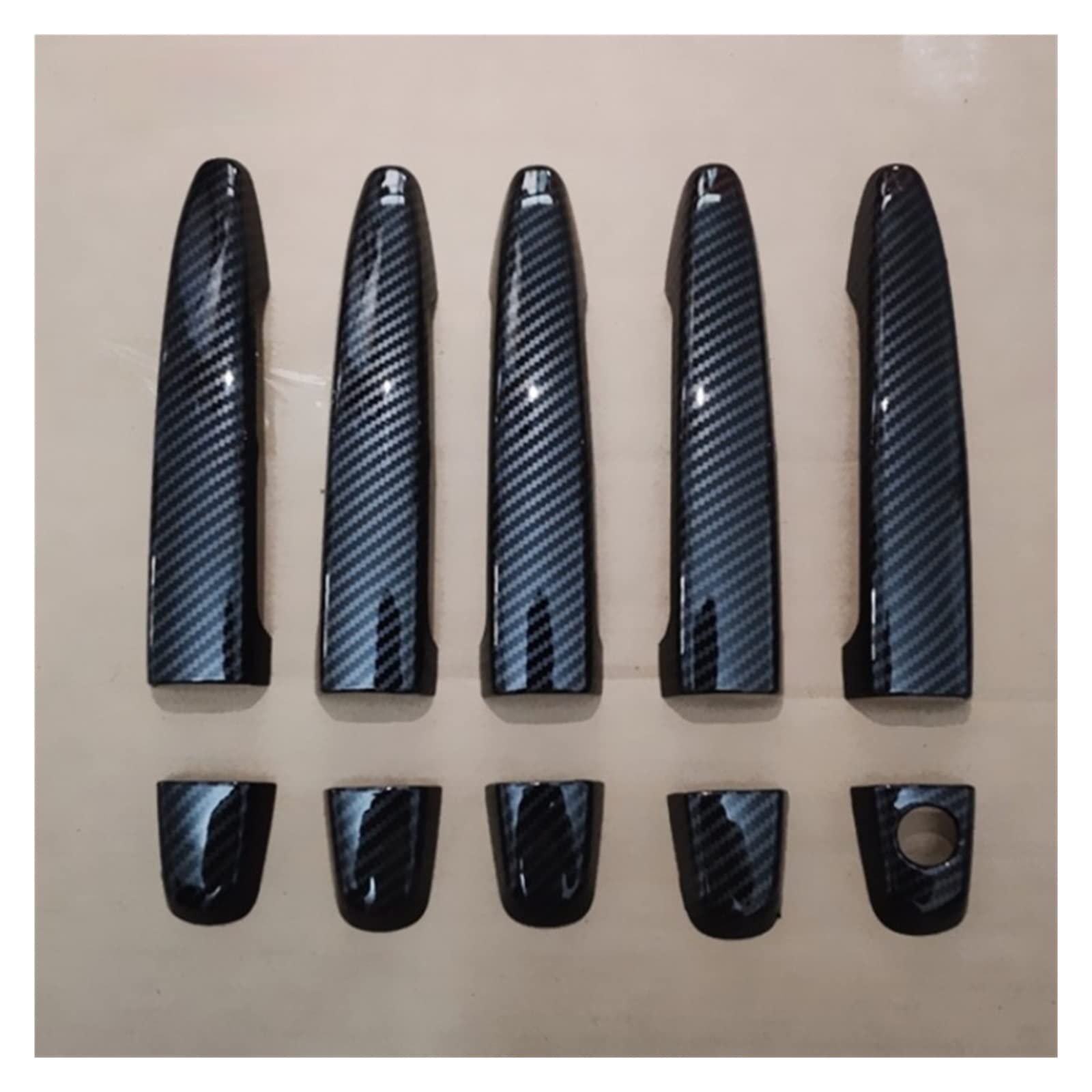 QWQTHGS Car Exterior Door Handle Cap for Daihatsu 2007-2011 Chrome Carbon Fiber Door Handle Cover Trim Sticker Overlays Styling(Carbon Fiber)