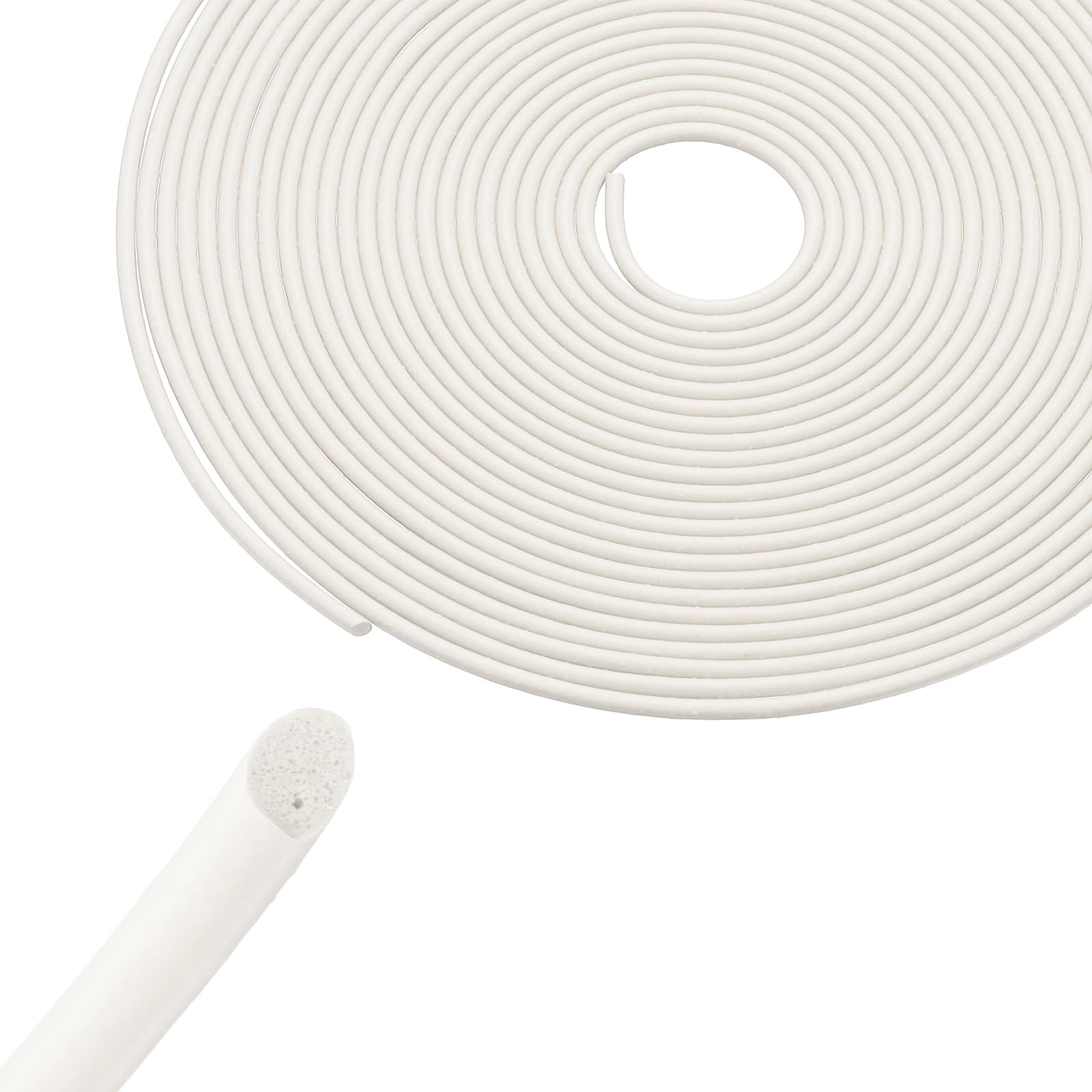 sourcing map Backer Rod, 2mm x 5m Silicone Rubber Foam Caulk Saver, Weather Strip Seal for Sealing Concrete Gaps, Expansion Joints, Crack Filling, Doors, Windows, White — image 1