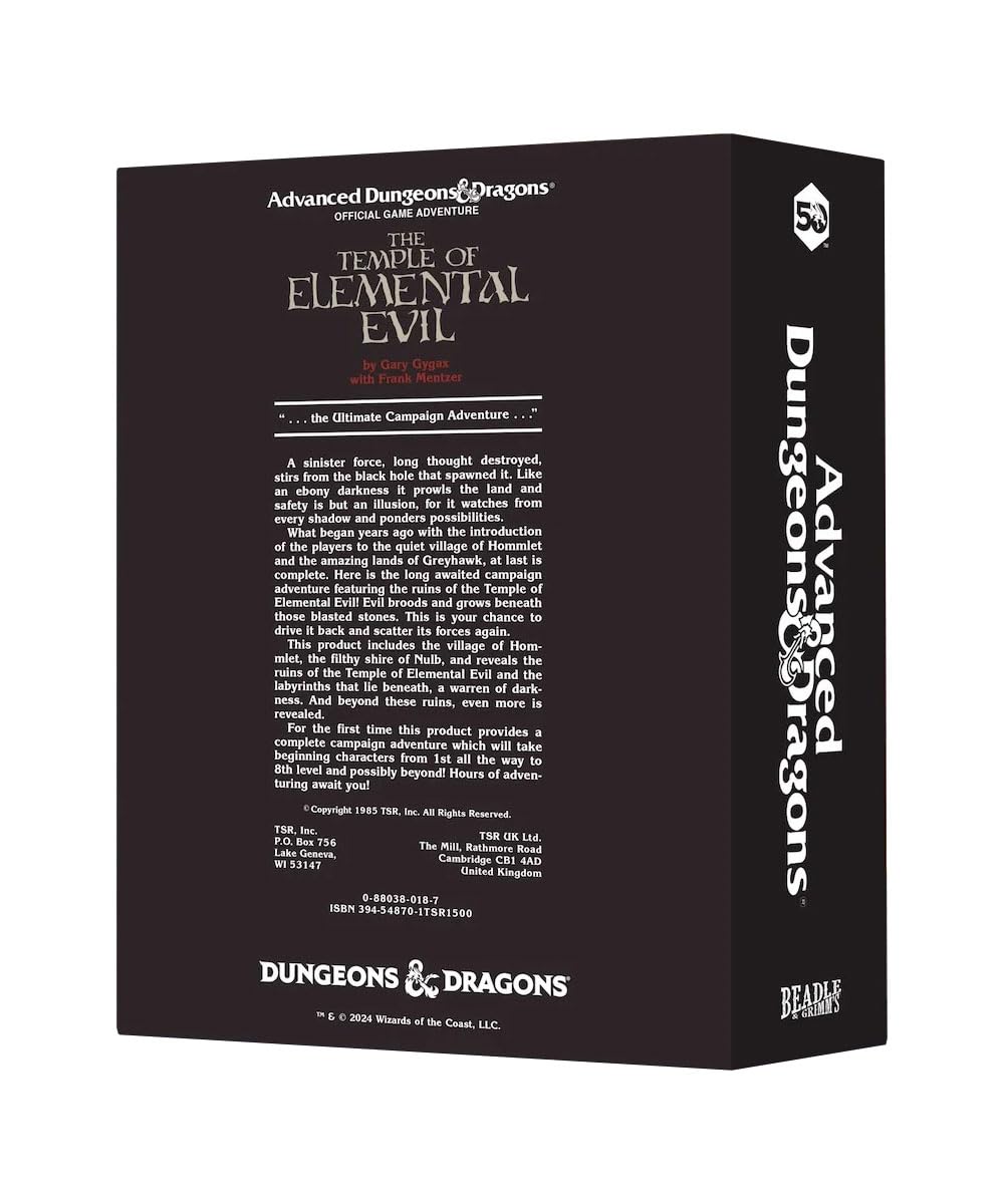 Beadle & Grimm's Juego de dados y accesorios - El Templo del Mal Elemental