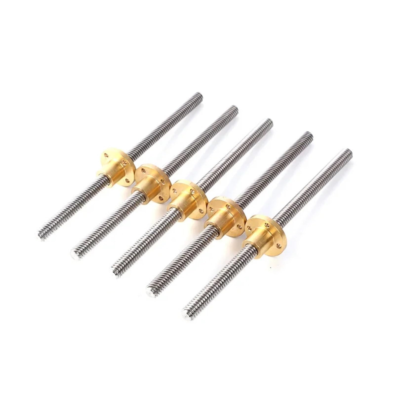 1 pieza de impresora 3D, varilla trapezoidal lineal T10, rosca de 10 mm, paso de 2/4/8/10/12 mm, longitud del eje de 150 mm, tuerca de cobre(Lead 8mm)