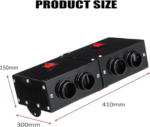 Miniatura 3 de Calentador de Coche - TOPMELON Descongeladores de Parabrisas Desempañador de Coche 24V 500W Calentador de Coche 2 en 1 Calentadores Portátiles de