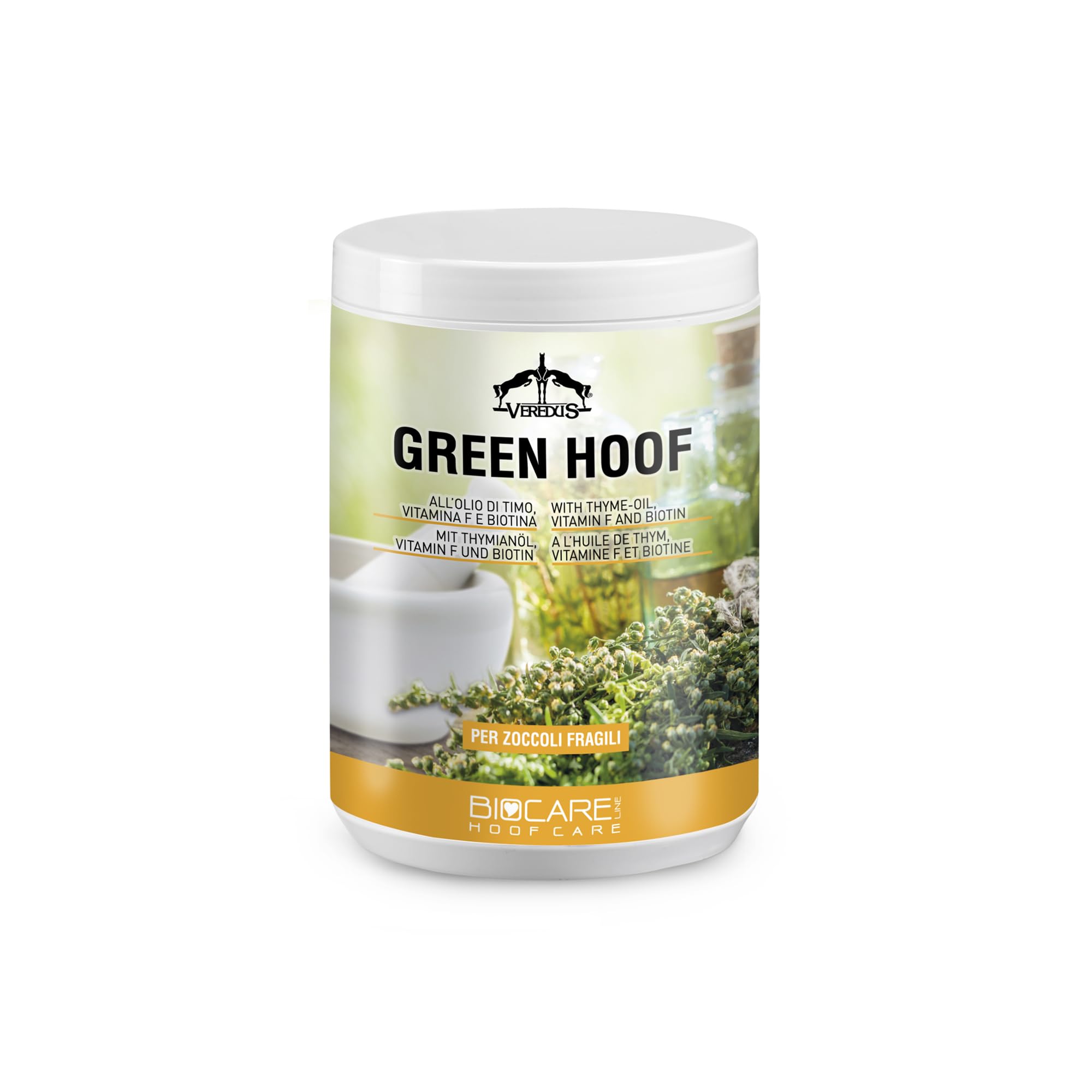 Veredus Green Hoof - Pomada para zumos con Aceite de tomillo, Vitamina F y biotina