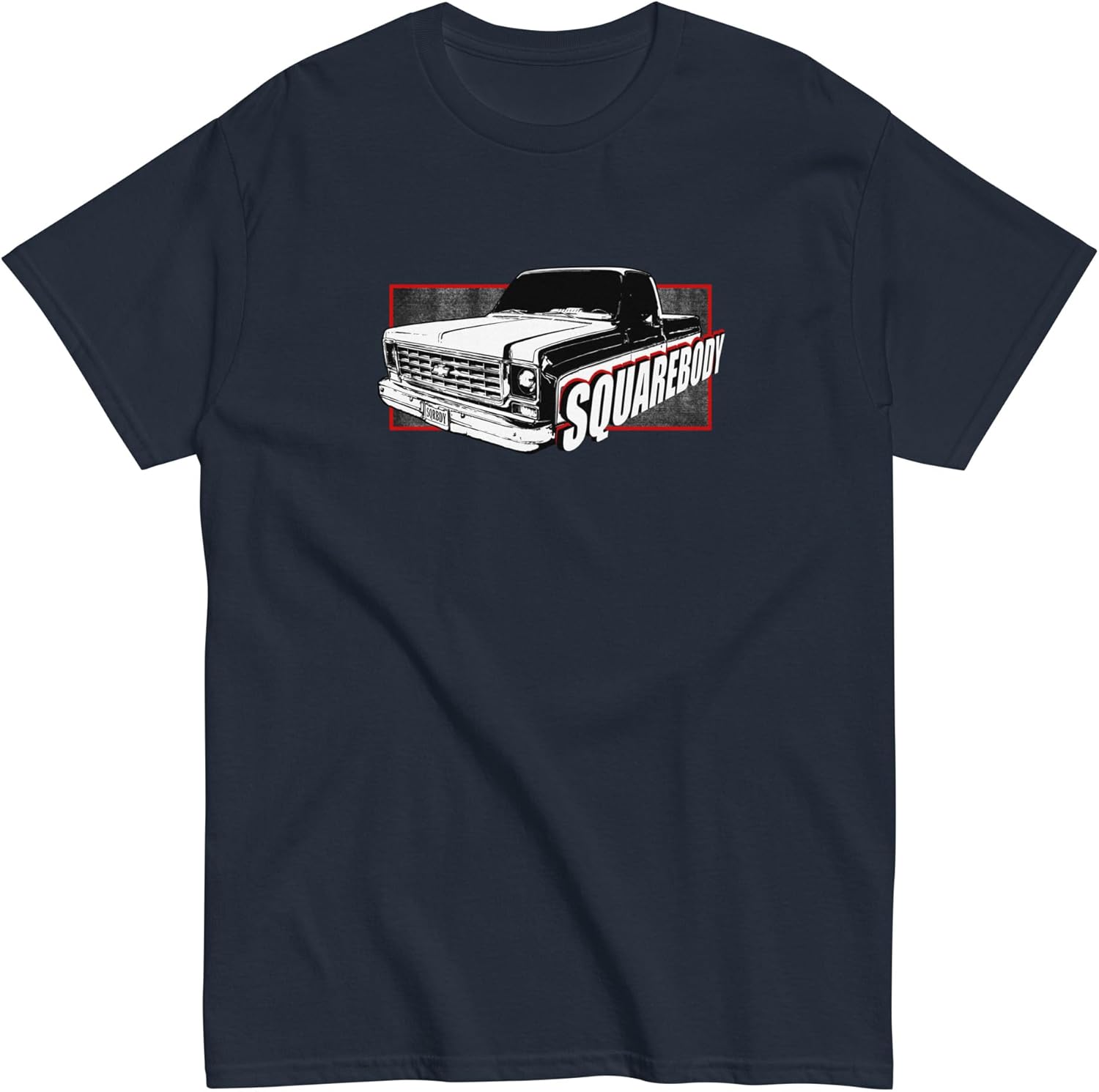 Aggressive Thread Square Body T-Shirt with 74-76 Round Eye Squarebody Truck Tee Shirt