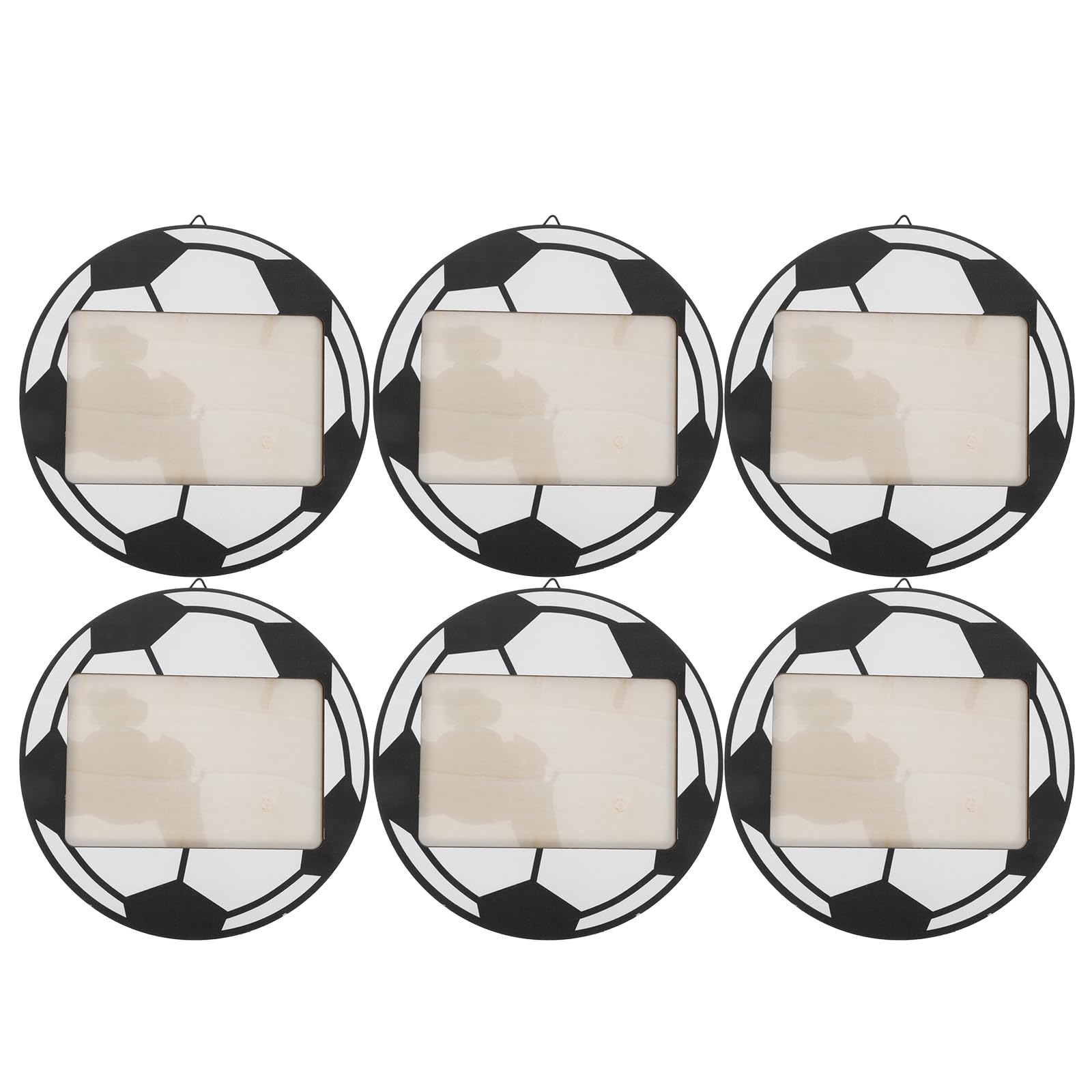 NUOBESTY 6 Piezas Marco de Fotos de Madera Negro para Escritorio y Mesa con Diseño Deportivo Único, Fácil de Limpiar y Mantenimiento Sencillo para Decoración de Fútbol