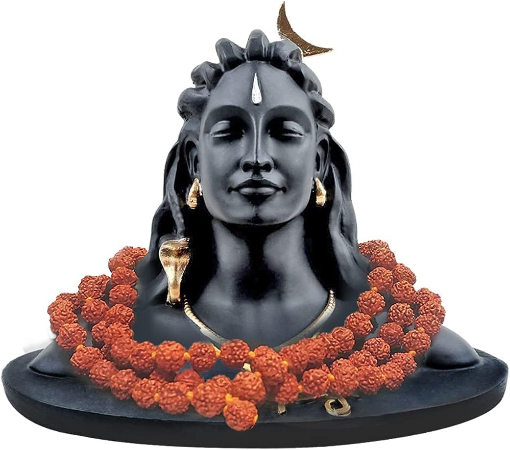 Adiyogi Statue for Car Accessories Dash Board, Pooja & Gift,Decore Items for Home & Office, Made in India (Adiyogi)